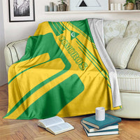 Comoros Flag Blanket with Green and Yellow Design and National Emblem