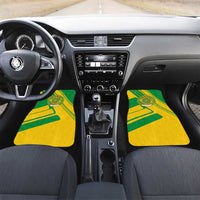 Comoros Flag Car Mats with Green and Yellow Design and National Emblem