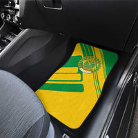Comoros Flag Car Mats with Green and Yellow Design and National Emblem