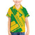 Comoros Flag Family Matching Mermaid Dress and Hawaiian Shirt with Green and Yellow Design and National Emblem