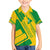 Comoros Flag Family Matching Summer Maxi Dress and Hawaiian Shirt with Green and Yellow Design and National Emblem