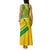 Comoros Flag Family Matching Tank Maxi Dress and Hawaiian Shirt with Green and Yellow Design and National Emblem