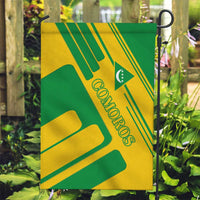 Comoros Flag Garden Flag with Green and Yellow Design and National Emblem