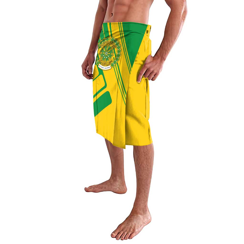 Comoros Flag Lavalava with Green and Yellow Design and National Emblem