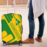 Comoros Flag Luggage Cover with Green and Yellow Design and National Emblem