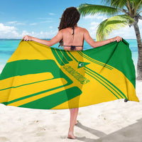Comoros Flag Sarong with Green and Yellow Design and National Emblem