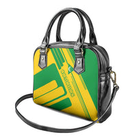 Comoros Flag Shoulder Handbag with Green and Yellow Design and National Emblem