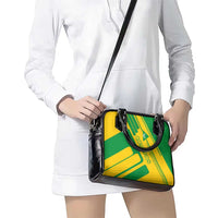 Comoros Flag Shoulder Handbag with Green and Yellow Design and National Emblem
