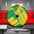 Comoros Flag Spare Tire Cover with Green and Yellow Design and National Emblem