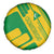 Comoros Flag Spare Tire Cover with Green and Yellow Design and National Emblem