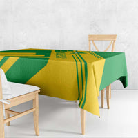 Comoros Flag Tablecloth with Green and Yellow Design and National Emblem