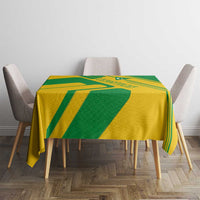 Comoros Flag Tablecloth with Green and Yellow Design and National Emblem