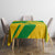 Comoros Flag Tablecloth with Green and Yellow Design and National Emblem