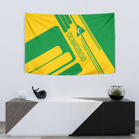 Comoros Flag Tapestry with Green and Yellow Design and National Emblem
