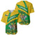 Comoros Baseball Jersey with National Flag Lemur Design and Ylang Ylang Flower Pattern