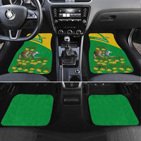 Comoros Car Mats with National Flag Lemur Design and Ylang Ylang Flower Pattern