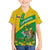 Comoros Family Matching Off The Shoulder Long Sleeve Dress and Hawaiian Shirt with National Flag Lemur Design and Ylang Ylang Flower Pattern