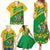 Comoros Family Matching Summer Maxi Dress and Hawaiian Shirt with National Flag Lemur Design and Ylang Ylang Flower Pattern