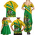 Comoros Family Matching Summer Maxi Dress and Hawaiian Shirt with National Flag Lemur Design and Ylang Ylang Flower Pattern