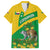 Comoros Family Matching Summer Maxi Dress and Hawaiian Shirt with National Flag Lemur Design and Ylang Ylang Flower Pattern