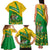Comoros Family Matching Tank Maxi Dress and Hawaiian Shirt with National Flag Lemur Design and Ylang Ylang Flower Pattern