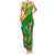 Comoros Family Matching Tank Maxi Dress and Hawaiian Shirt with National Flag Lemur Design and Ylang Ylang Flower Pattern