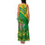 Comoros Family Matching Tank Maxi Dress and Hawaiian Shirt with National Flag Lemur Design and Ylang Ylang Flower Pattern