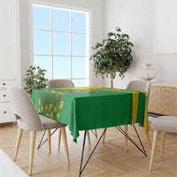 Comoros Tablecloth with National Flag Lemur Design and Ylang Ylang Flower Pattern