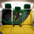 Comoros Back Car Seat Cover with Green Black Yellow Swirl Design and National Emblem Pattern