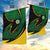 Comoros Garden Flag with Green Black Yellow Swirl Design and National Emblem Pattern