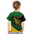 Comoros Kid T Shirt with Green Black Yellow Swirl Design and National Emblem Pattern