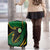 Comoros Luggage Cover with Green Black Yellow Swirl Design and National Emblem Pattern