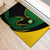 Comoros Rubber Doormat with Green Black Yellow Swirl Design and National Emblem Pattern