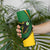 Comoros Skinny Tumbler with Green Black Yellow Swirl Design and National Emblem Pattern