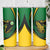 Comoros Skinny Tumbler with Green Black Yellow Swirl Design and National Emblem Pattern