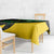 Comoros Tablecloth with Green Black Yellow Swirl Design and National Emblem Pattern