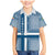 Comoros Family Matching Mermaid Dress and Hawaiian Shirt with Blue and White Traditional Geometric Pattern and National Flag Detail