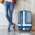 Comoros Luggage Cover with Blue and White Traditional Geometric Pattern and National Flag Detail