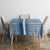 Comoros Tablecloth with Blue and White Traditional Geometric Pattern and National Flag Detail