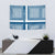 Comoros Tapestry with Blue and White Traditional Geometric Pattern and National Flag Detail