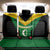 Comoros Back Car Seat Cover with National Colors Green Yellow Black Crescent Moon and Stars Emblem