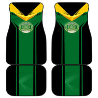 Comoros Car Mats with National Colors Green Yellow Black Crescent Moon and Stars Emblem