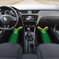 Comoros Car Mats with National Colors Green Yellow Black Crescent Moon and Stars Emblem