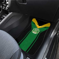 Comoros Car Mats with National Colors Green Yellow Black Crescent Moon and Stars Emblem