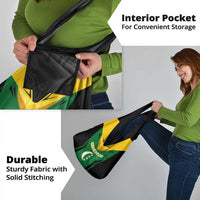 Comoros Grocery Bag with National Colors Green Yellow Black Crescent Moon and Stars Emblem