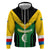 Comoros Hoodie with National Colors Green Yellow Black Crescent Moon and Stars Emblem