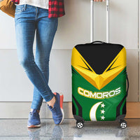 Comoros Luggage Cover with National Colors Green Yellow Black Crescent Moon and Stars Emblem
