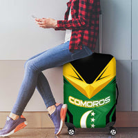 Comoros Luggage Cover with National Colors Green Yellow Black Crescent Moon and Stars Emblem
