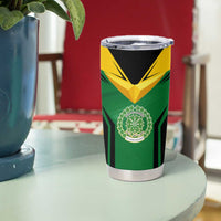 Comoros Tumbler Cup with National Colors Green Yellow Black Crescent Moon and Stars Emblem