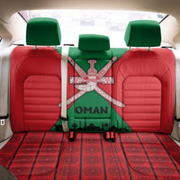Oman Back Car Seat Cover with National Flag Colors and Crossed Khanjar Emblem Design